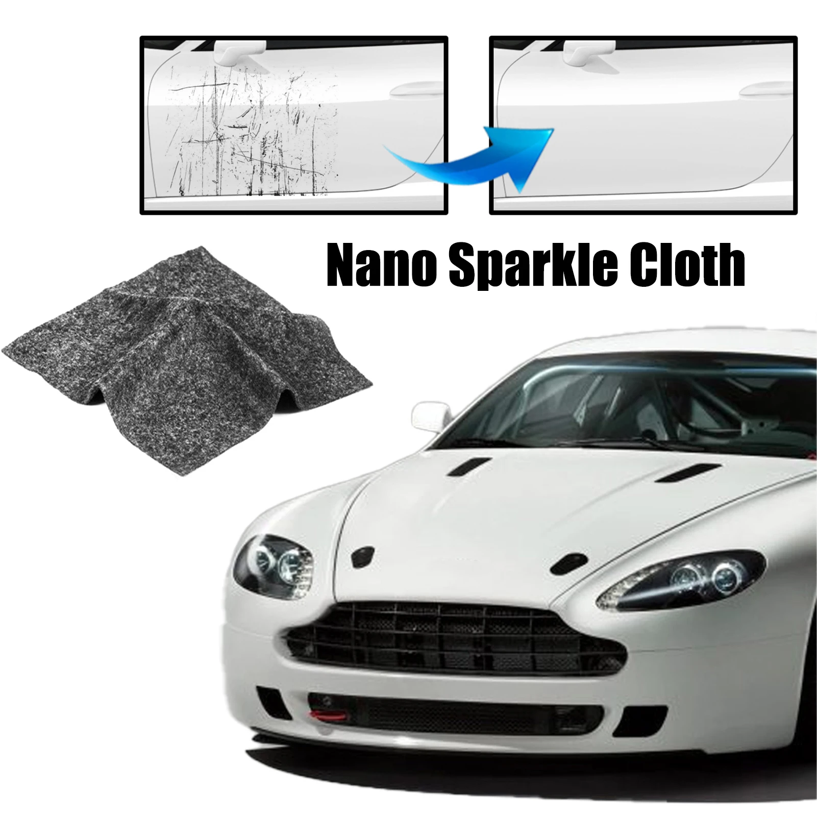 Magic Nano Cloth Car Scratch Remover Nano Sparkle Cloth Auto Care Scuffs Cleaner Dust Remover Tool Surface Repair Rag