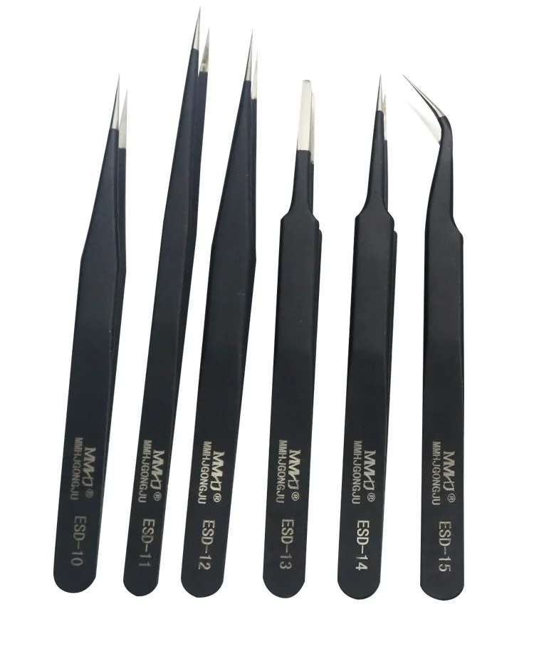 

Curved Straight Tweezers Anti-static Precision Stainless Forceps Phone iPad Repair IC Chips Motherboard Repair Hand Tools