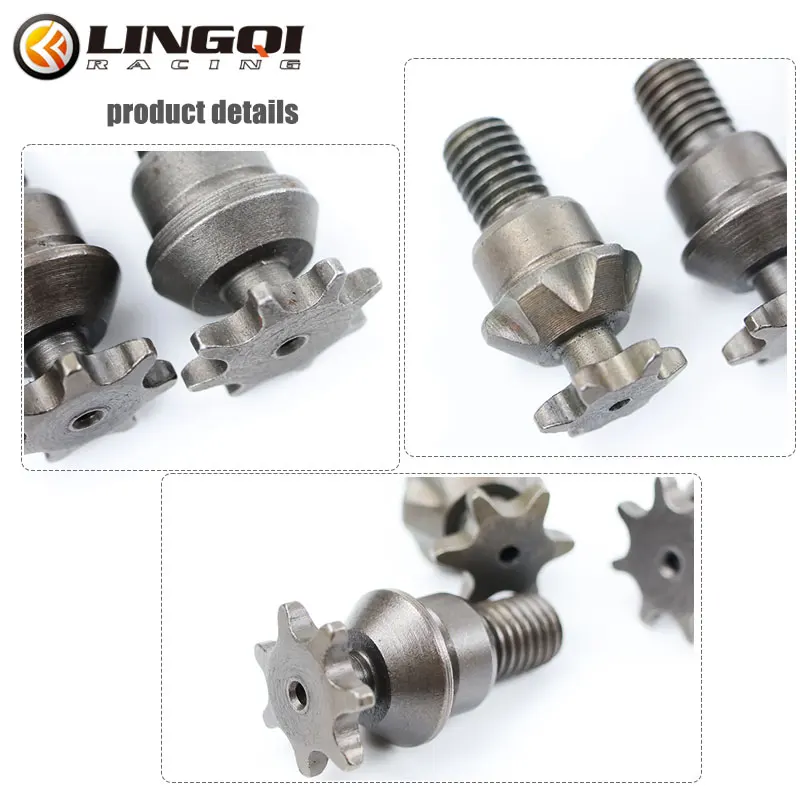 LINGQI Pit Dirt Bike Front Pinion Sprocket Motorcycle Tooth Chain Gear Box for 6T 8T 7T ATV Scooter Mini Moto 49cc Spare Parts