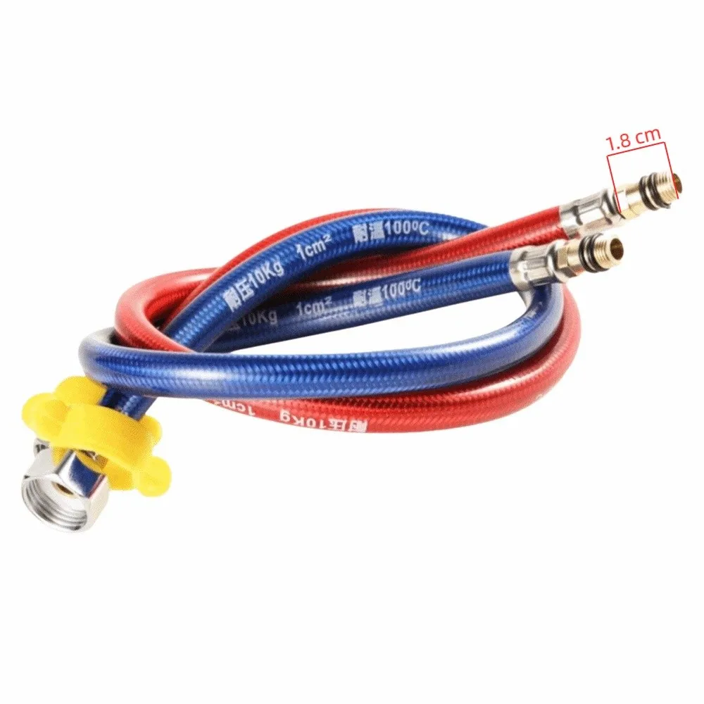 Plastic-Coated Faucet Water Inlet Pipe Hot Cold Tube 60cm PVC Coated Pipe Explosion Proof Corrosion Resistant Flexible Hose Pipe