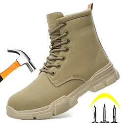 Lightweight Steel Toe Safety Shoes Men Anti-puncture Work Shoes Protect Men Industrial Shoes Indestructible Work Safety Boots