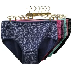 Cotton Underwear Women Panties Plus Size Briefs High Waist Knickers Female Underpants Woman Intimate 2XL 3XL 4XL 3 Pieces/Lot