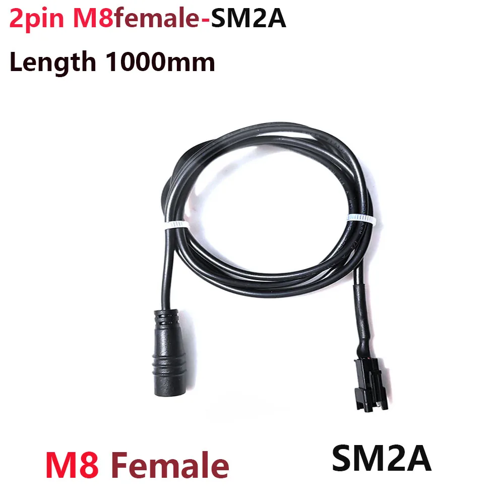 Fahrrad- und E-Bike-Stromabschaltkabel, 2-3-poliger Sensorstecker, E-Bike-Stecker M8 2-Pin Stecker auf M8 M6 SM2A SM2Y Adapter – Detail 3
