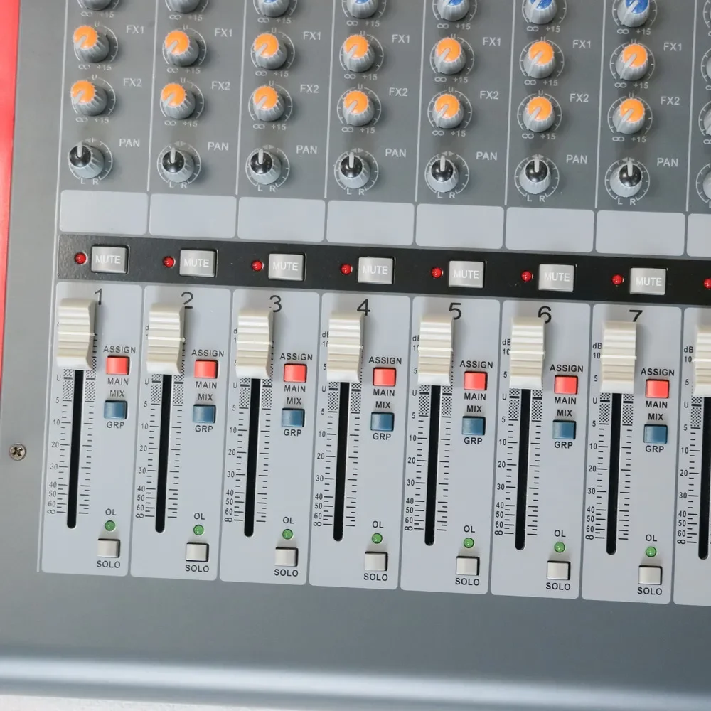 ハイエンド8チャンネルデュアルチームグループミキサー24ビットステージパフォーマンス音楽録音ミキシングコンソールゲイン