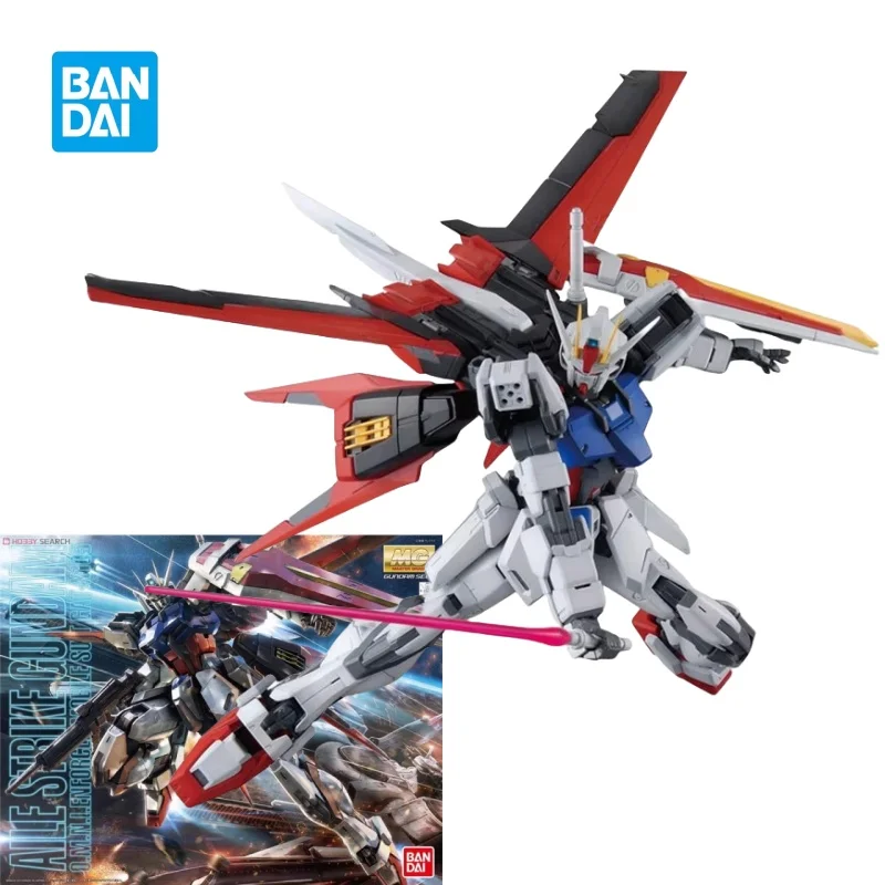 

Подлинная Bandai Anime MG 1/100 Aile Strike Gundam, собранная модель игрушки, подвижная кукла, подарочная коллекция, украшение для детей