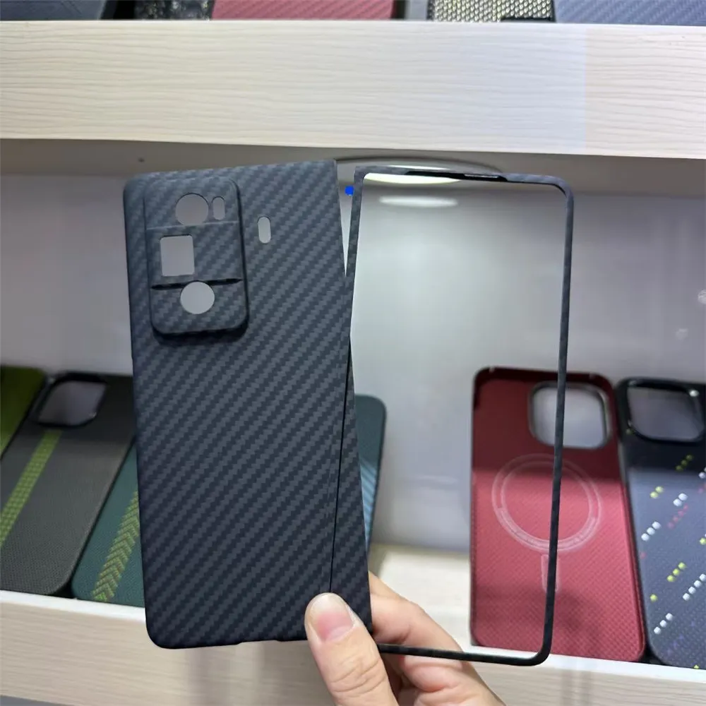 Funda delgada de aramida de fibra de carbono Real auténtica para Honor Magic Vs3, carcasa dura mate