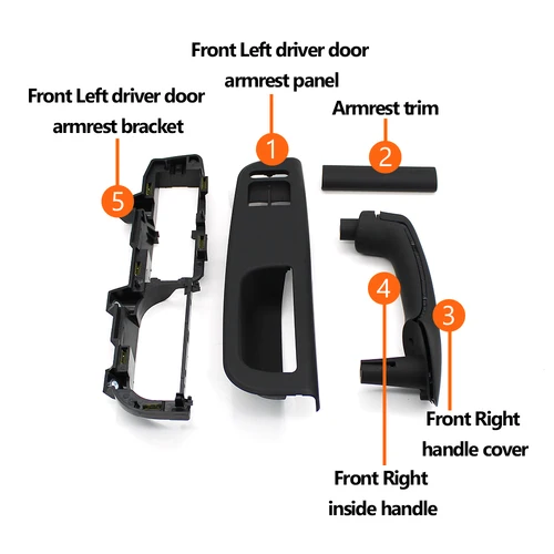 Imagen 2 del producto Reemplazo de manija de agarre de puerta de Panel de cubierta de interruptor de ventana de coche LHD para Volkswagen VW Bora Golf 4 MK4 Jetta 1999-2004