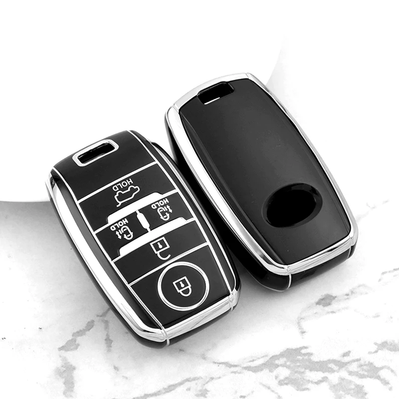 For Kia Sorento L580 Kia Doule Carnival Sedona Grand Carnival Snugly 5/6 Buttons Smart Remote Key TPU Car Key Case Cover Keyless