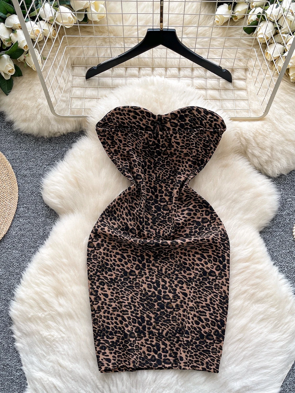 

Pure Desirable Women's Slim Fit Svel Leopard Print Wrap Dr High Waist Summer Ci Commute A-Line Skirt Sle