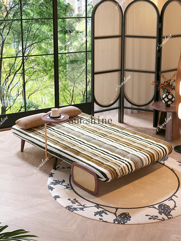 

Sofa bed folding integrated dual-purpose new small apartment living room retro single multi-functionP