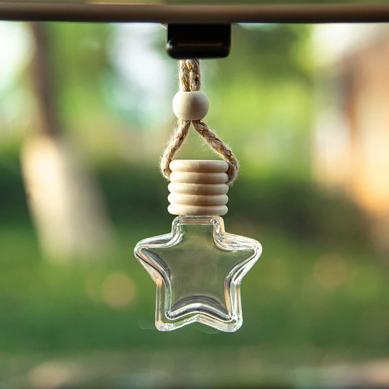 10ML Five Line Cap Gold Wire Rope Five Pointed Star Bottle Empty Bottle Car Essential Oil Container Car Interior Ornament