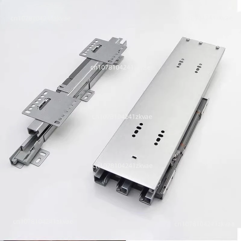 

High-depth cabinet heavy slide rail, heavy side cabinet wardrobe upper and lower rail, damping buffer rail