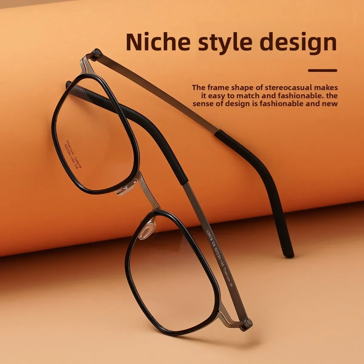 إطارات طبية فاخرة من التيتانيوم للرجال، مربعة خفيفة الوزن بطبقة IP كاملة الحواف، نظارات عمل عصرية للركاب OL الأكثر مبيعًا