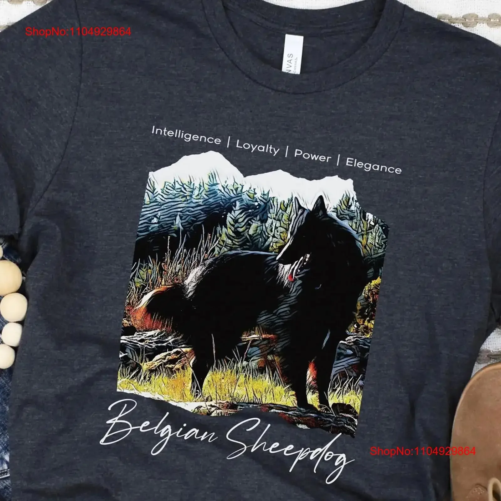 Camiseta BELGIAN SHEEPDOG Shepard para perro mamá Groenendael amante Pastor papá único vintage lavado transpirable gráfico Unisex