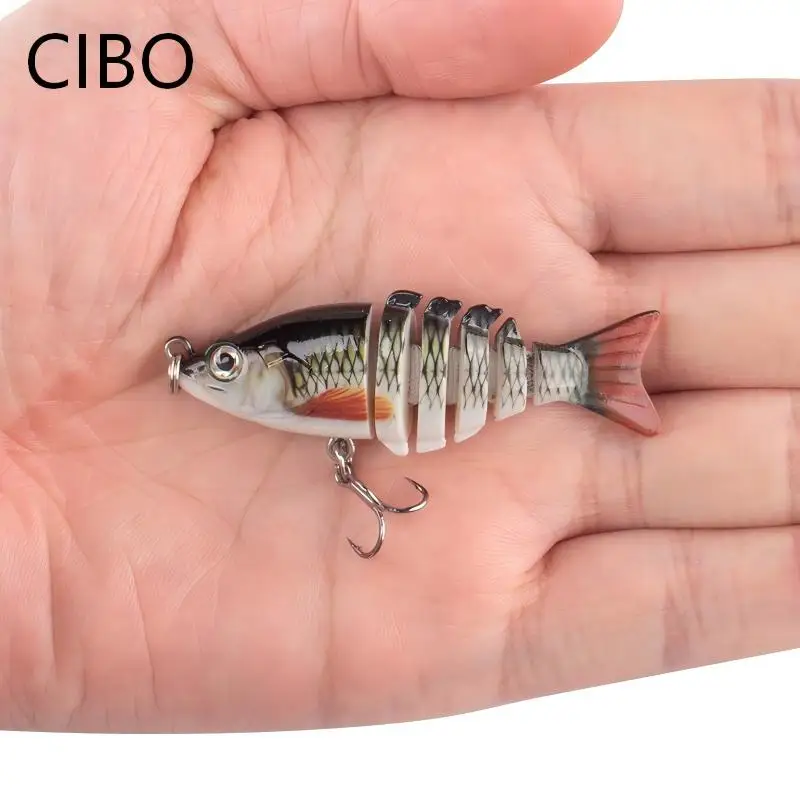 CIBO 1pc Mini Isca Artificial Rígida Biônica Multisegmentada - 6cm/5g - Ideal para Pesca de Truta, Robalo e Bagre em Água Salgada e Doce