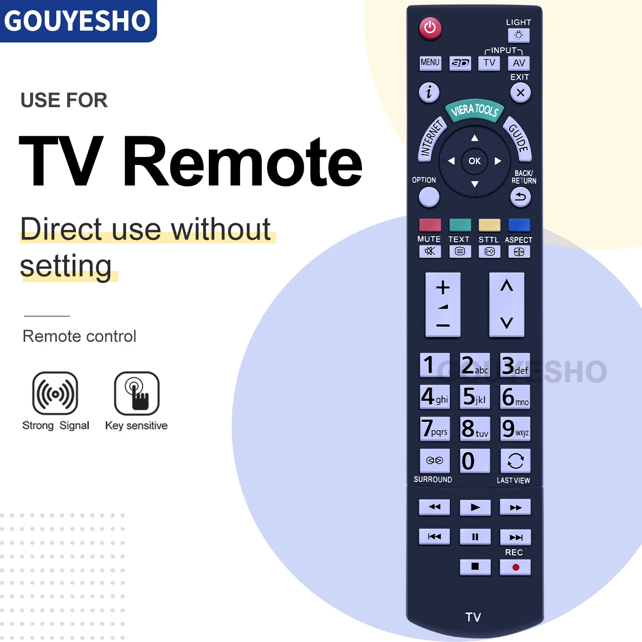 

New for Panasonic TV Remote Control N2QAYB000715 N2QAYB000430 LED 3D-DX TX-PR50GT50 TX-P50ST50E TX-L42ETW50 TX-P50VT50B