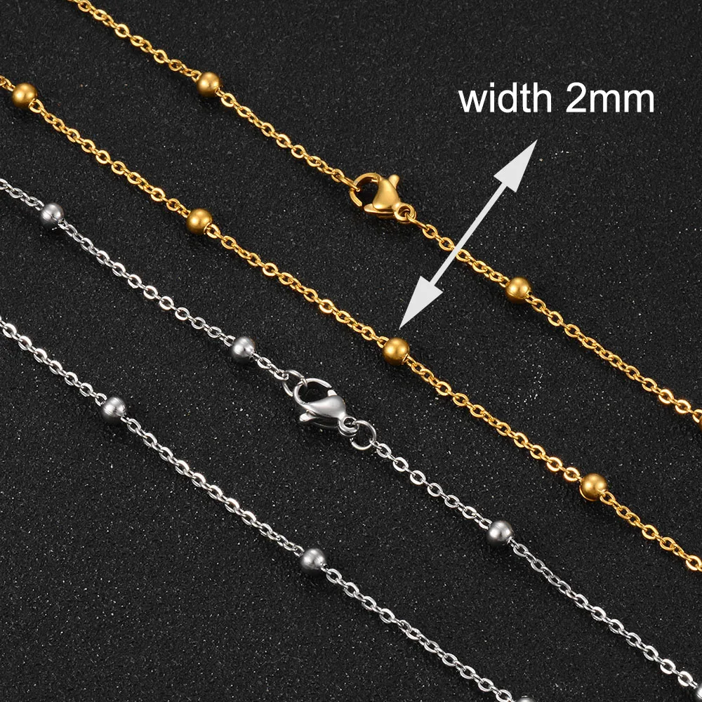 Edelstahl-Damenkette Verschiedene Stile Länge Beliebte Kette Goldfarben Hochwertiger Schmuck – Detail 3