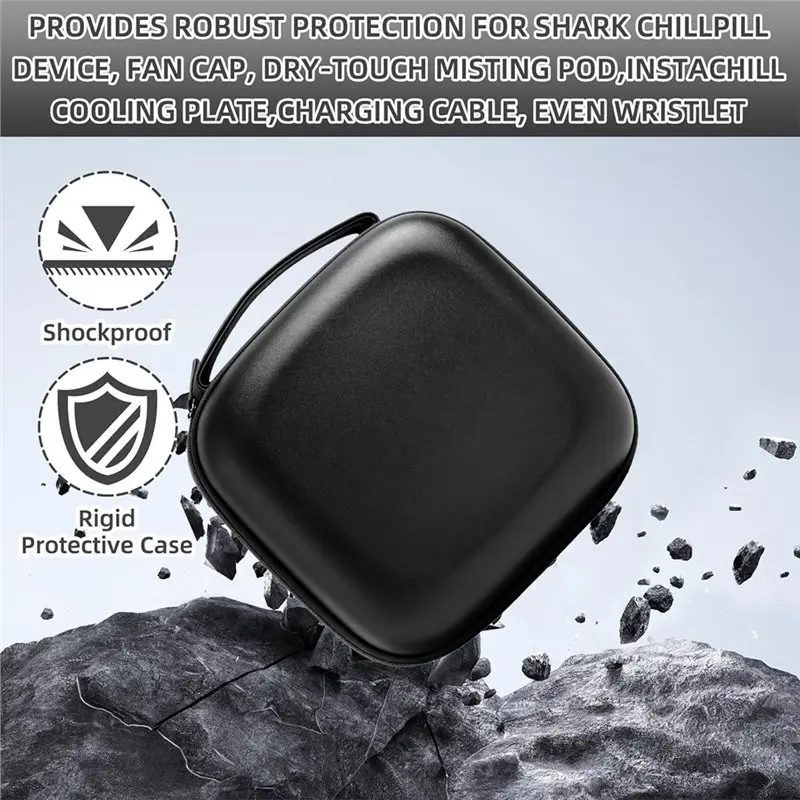 Reliable-Protective Storage Pouch Hard Shell For SHARK Chillpill Travel Case For Three-In-One Fan Mist& Instachill,Protective St