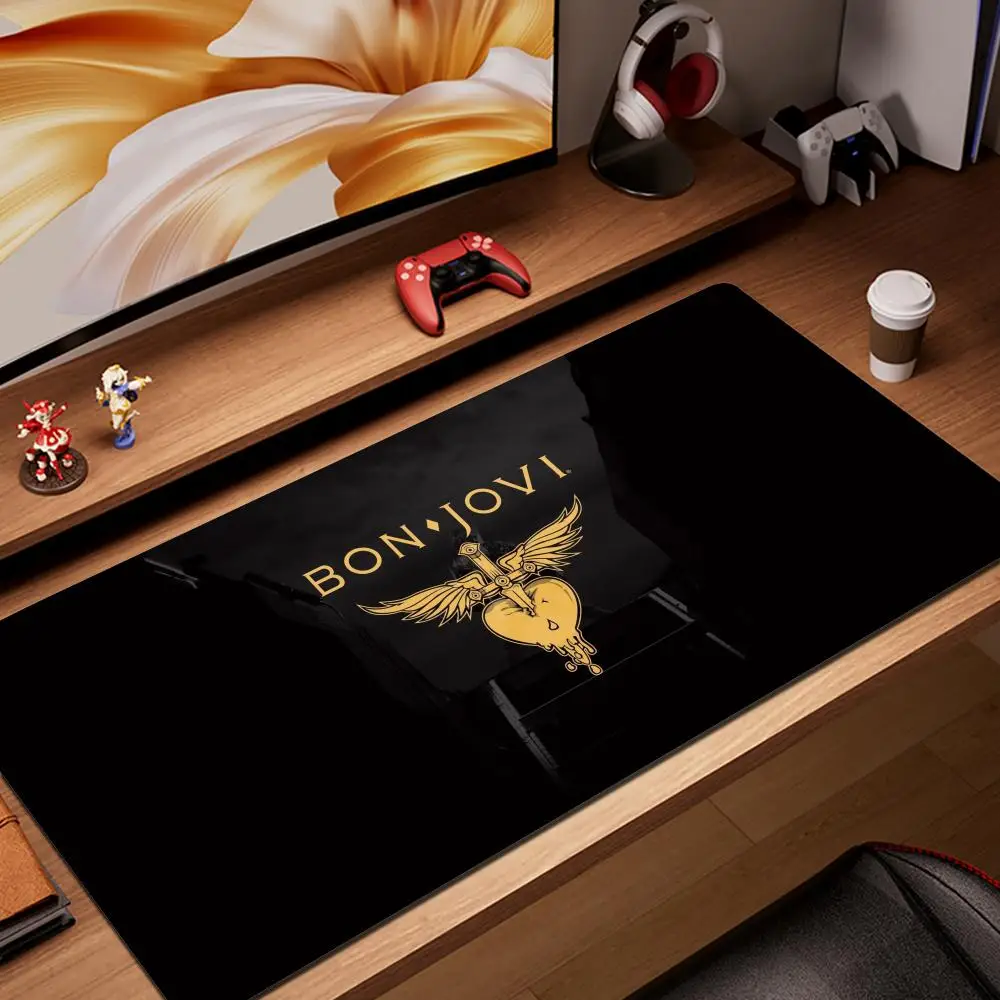 Xxl Mouse Pad Gamer B-Bon-JoviS Pc Cabinet Gaming Accessories Desk Mat Mousepad Keyboard Office Mats Large Mause Carpet 900x400