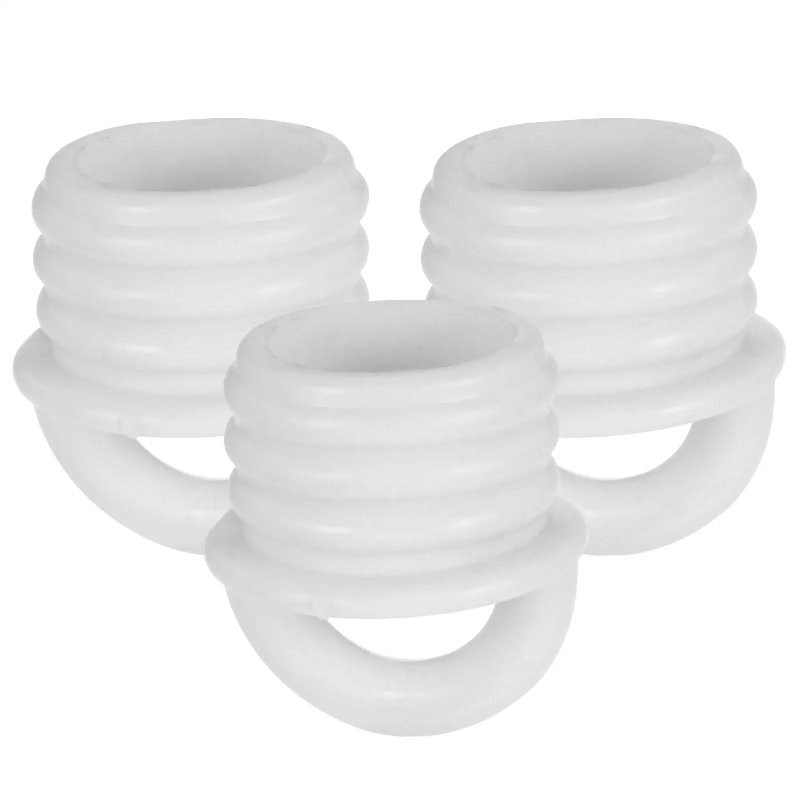 3 Pcs Mops Bucket Stopper Rubber Sealing Plug Replacement Leakproof Outlet Small White Convenient