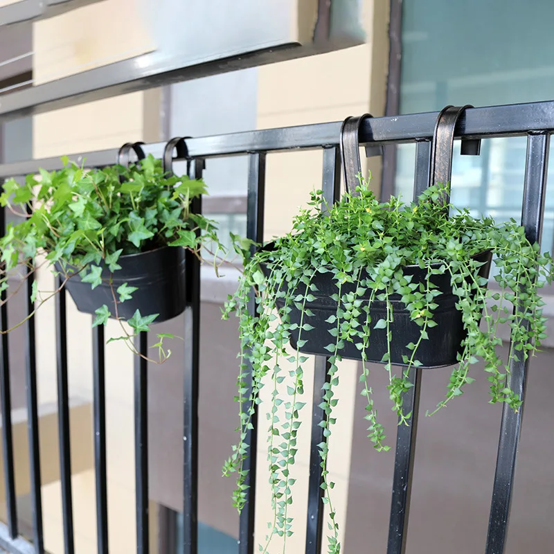 

American Retro Antique Bronze Hanging Bucket Hanging Bucket Balcony Garden Planting Fleshy Flower Pot Household Storage Tube