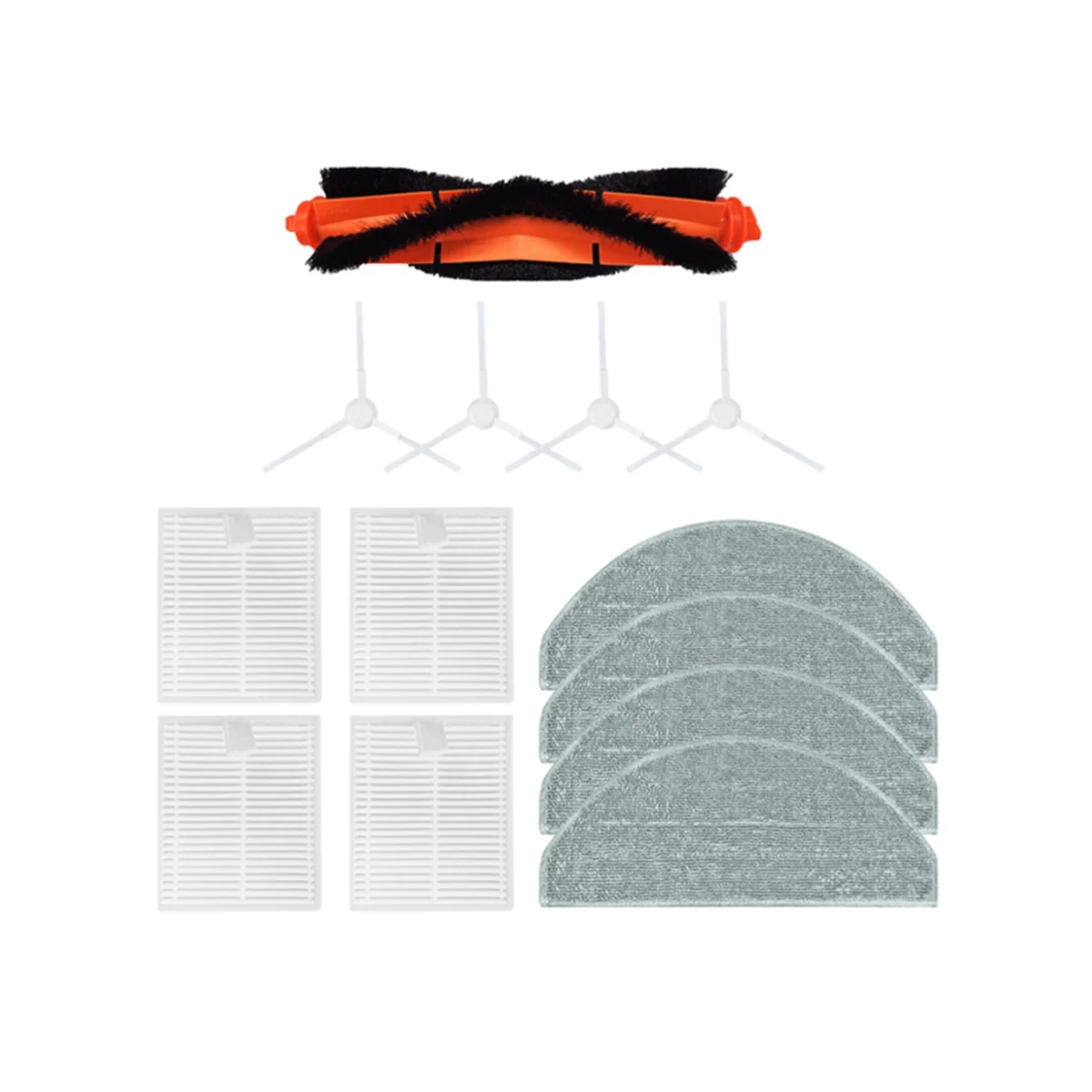 Piezas de repuesto para Robot aspirador E10, E12, B112, cepillo lateral principal, filtro de mopa, bolsa de polvo, accesorios