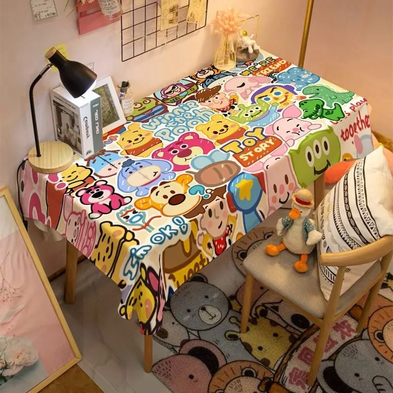 Cute Anime Toy Story Woody Buzz Lightyear Cartoon Tablecloth Fashion Simple Desk Dining Table Computer Desktop Decorative Mat