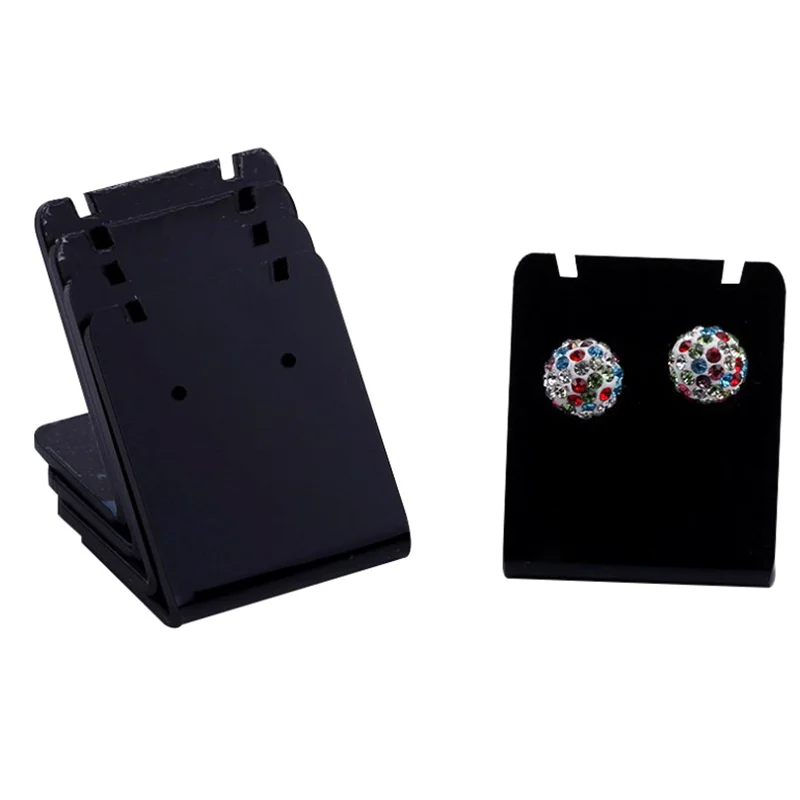 

Hot 1Pc Earrings Shelf Display Stand Holder L Shape Rectangle Acrylic Professional Ear Stud Jewelry Show Bracket Rack Showcase