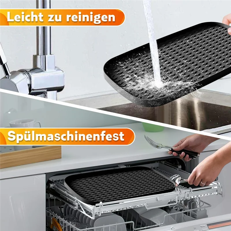 AT28-tapis en Silicone pour Ninja Foodi Max double Zone 9.5L-10.4L tapis en Silicone pour étagère de rangement Ninja