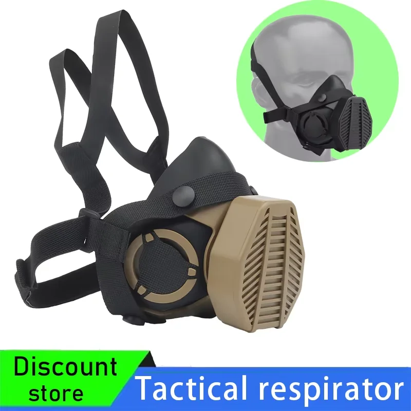 

Тактический респиратор SOTR Полумаска, уличная пылезащитная маска, противогаз с фильтром от пыли и дыма для охоты и стрельбы