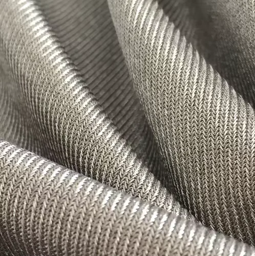 Genuine anti-radiation 100% silver fiber knitted fabric 5g communication Electromagnetic radiation shielding silver fiber cloth