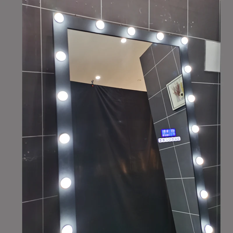 Customized Wholesale Big Large Size Framed Standing Cosmetic Square Dressing Led Bulbs Full Body Wall Mounted Mirror