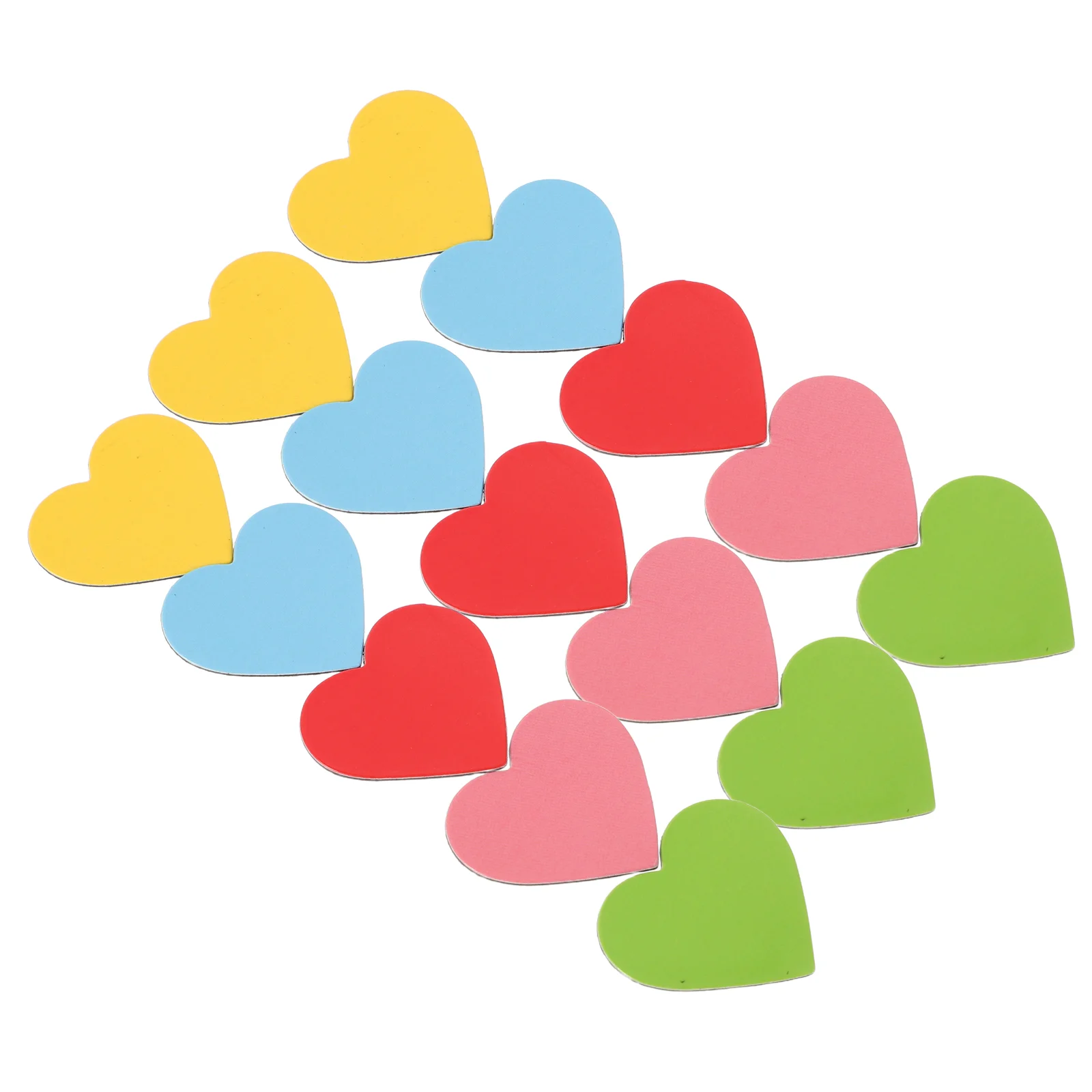 

100 Pcs Heart shaped Soft Magnetic Tiles Decorative Magnets for Office Valentine Day Fridge Garage Decorations Student Supplies