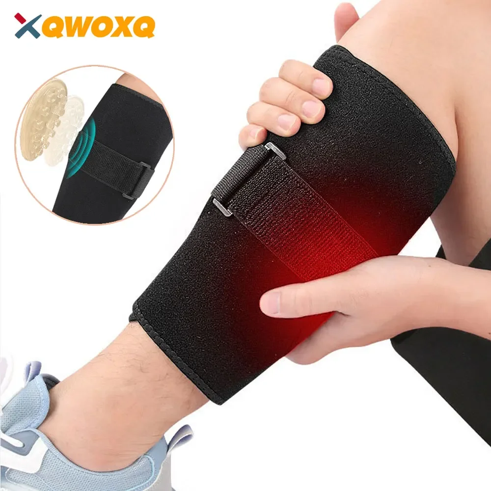 1 Pcs Adjustable Shin Splint Brace, Calf Compression Wraps, Leg Braces for Pain Relief, Strain, Reduces Muscle Swelling, Tearing