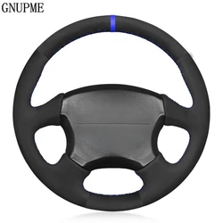 Non-Slip Black Genuine Leather Suede DIY Car Steering Wheel Cover For Subaru Impreza WRX 2002 2003 2004 Impreza WRX STI 2004