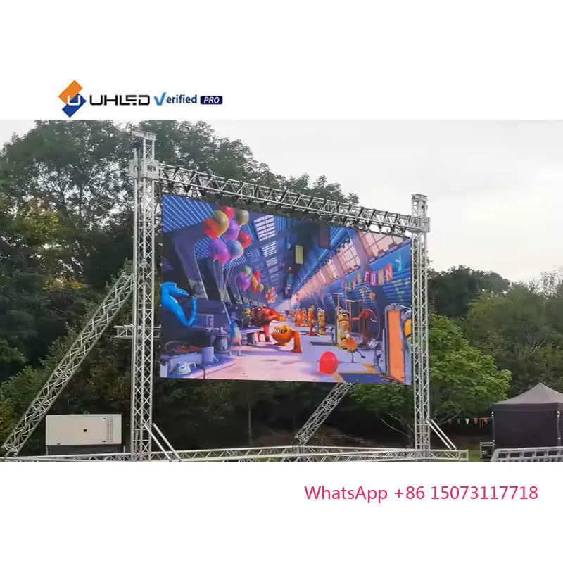 ل UHLED P2.6 في الهواء الطلق كامل اللون شاشة عرض LED 500*500 مللي متر 10ft X 12ft جدار الفيديو لمرحلة الكنيسة 500*500 مللي متر 10ft 12ft فيديو