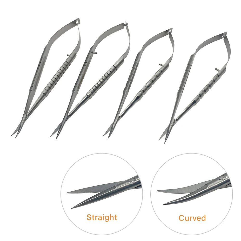 Ophthalmic Surgery scissors Round handle eye Micro Cornea scissors stainless steel  Double eyelid tools