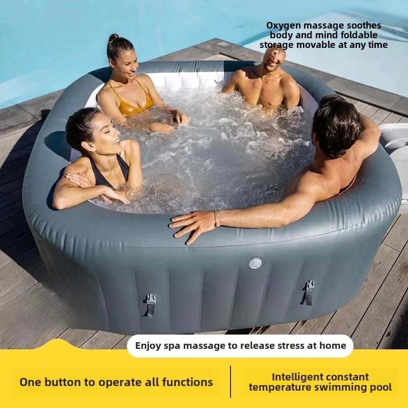 

Heated Spa Inflatable Bath Household Swimming Pool Outdoor Hot Spring Surfing Massage Heated Bath Bucket