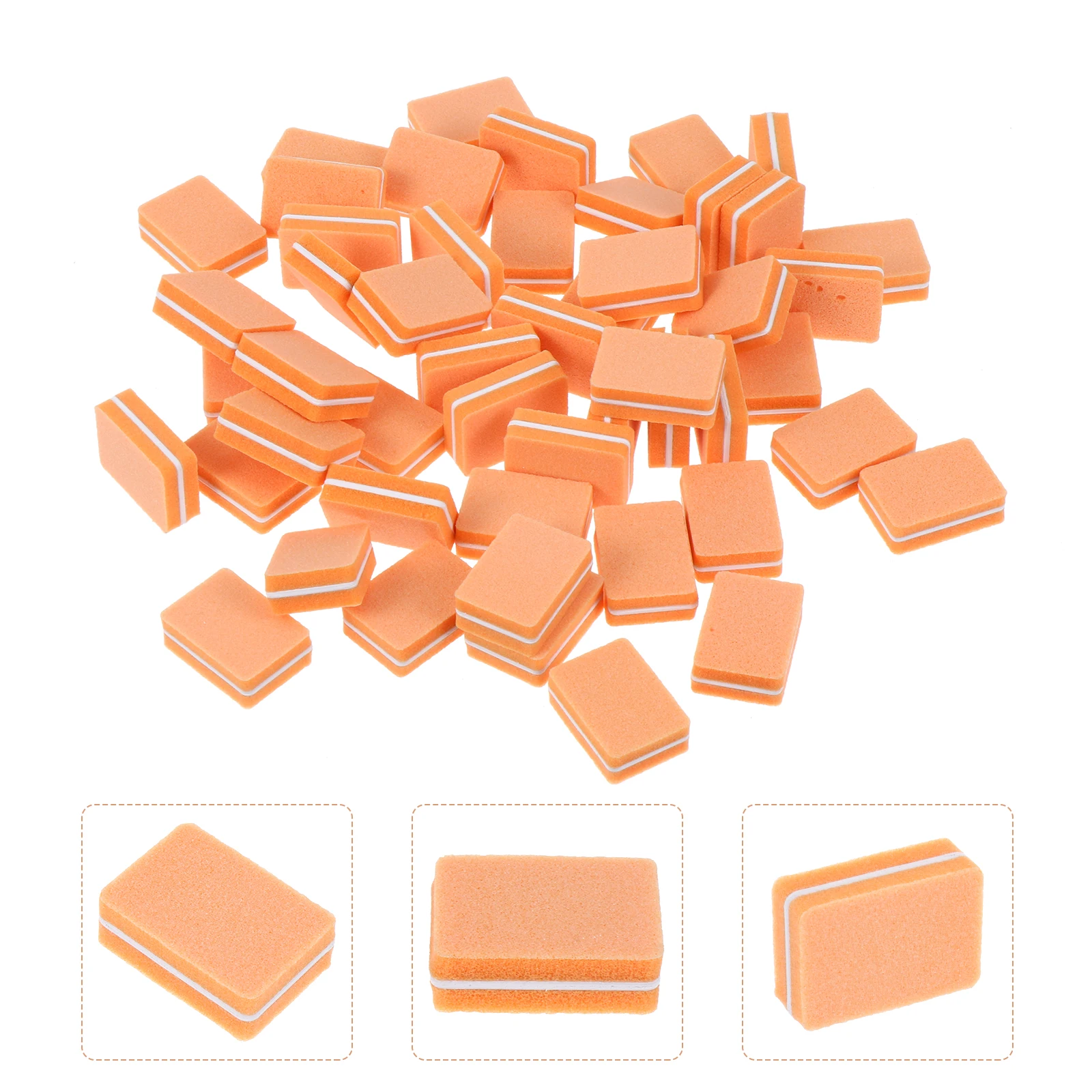

50pcs Mini Sponge Nail File Buffer Blocks High Elastic EVA Portable Manicure Pedicure Tools Salon Use Nail Buffer Block