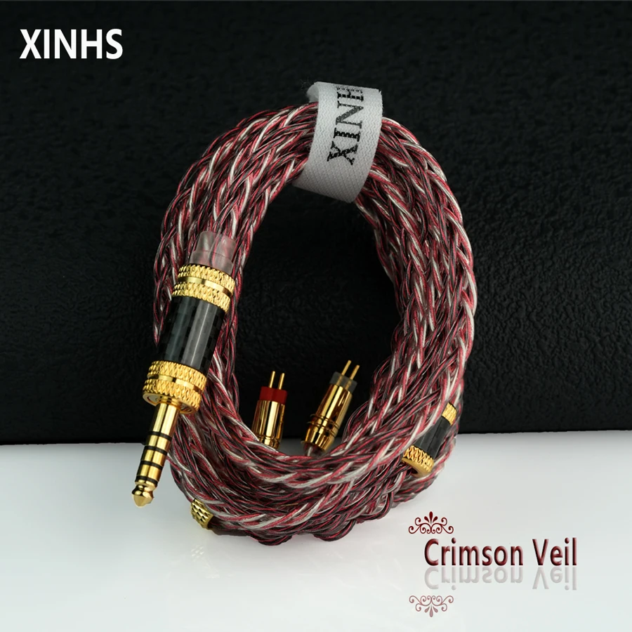

XINHS XH117 "Crimson Veil" 8-Core Silver-Plated Hi-Res HiFi Earphone Upgrade Cable