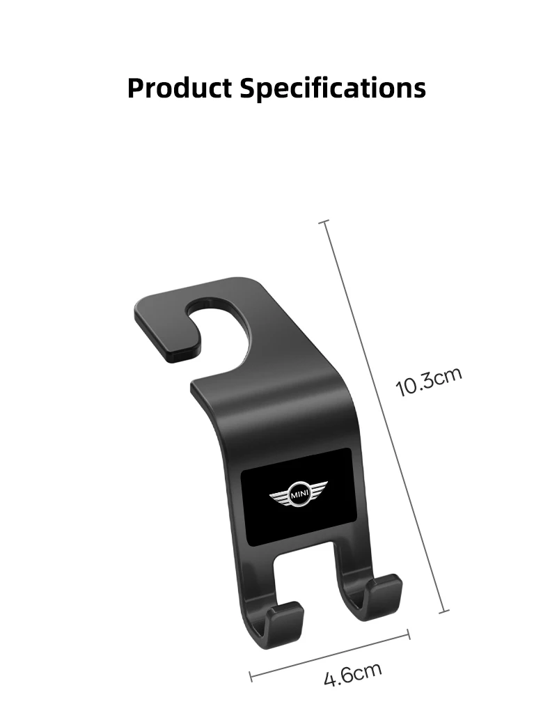 2 Stück Auto-Aufbewahrungshaken Kopfstützenhaken Autositz-Aufhängehaken für MINI Cooper S Works JCW R55 R56 R50 R53 R60 R61 F54 F55 F56 F57 – Detail 8