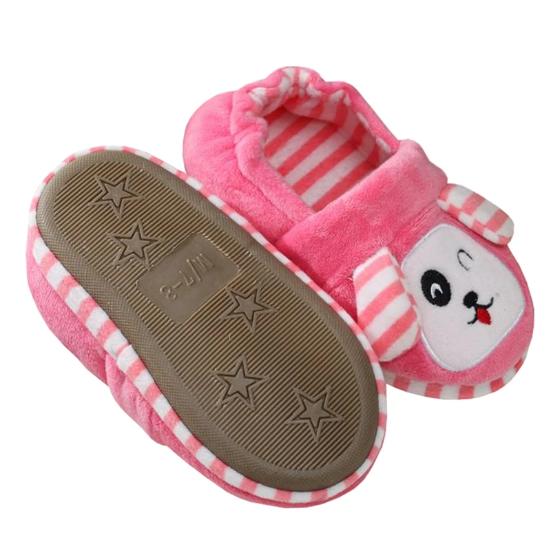 New Children Winter Shoes Toddler Girls Slippers Plush Warm Cartoon Puppy Home Gear Little Kid House Indoor Footwear Baby Items