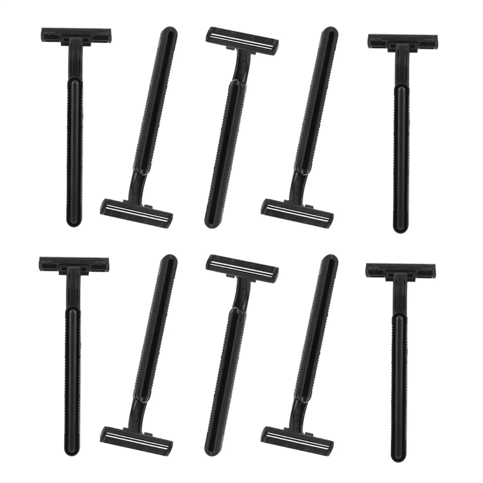 10Pcs Disposable Shaver Long Non Slip Handle Beard Shaver Shaving for Barber