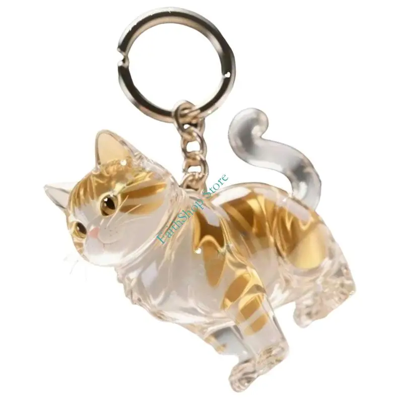 124E Memorial Pet Hair Collector keychain keyten على شكل قطة