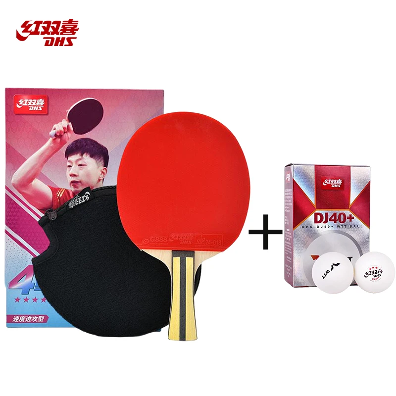 

DHS Original Table Tennis Racket H4002 H4006 Ping Pong Racket Table Tennis Paddle Racquets Sports Hurricane 3 G888 Sticky Rubber