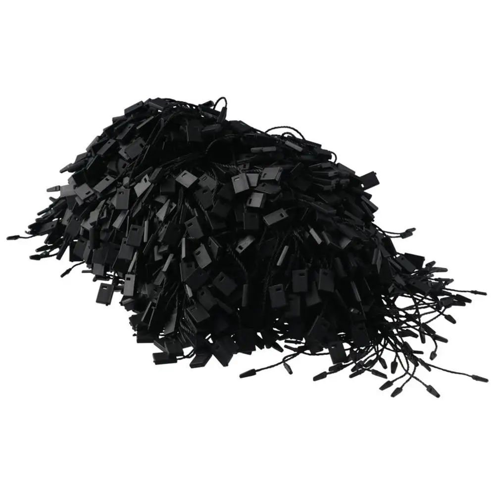 1000pcs Retail black Price Tags Hang Tag String Hangtags