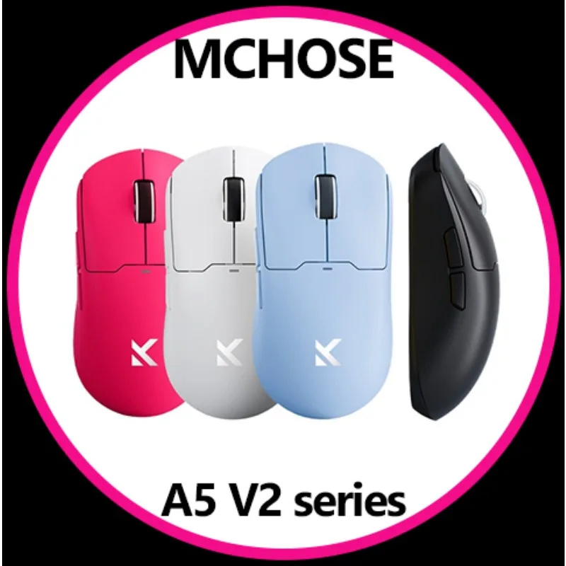 

MCHOSE A5 V2 UItra Wireless Gaming Mouse Paw3395 8K Lightweight Bluetooth Tri-Mode Custom Low Latency Mouse Esports Accesso