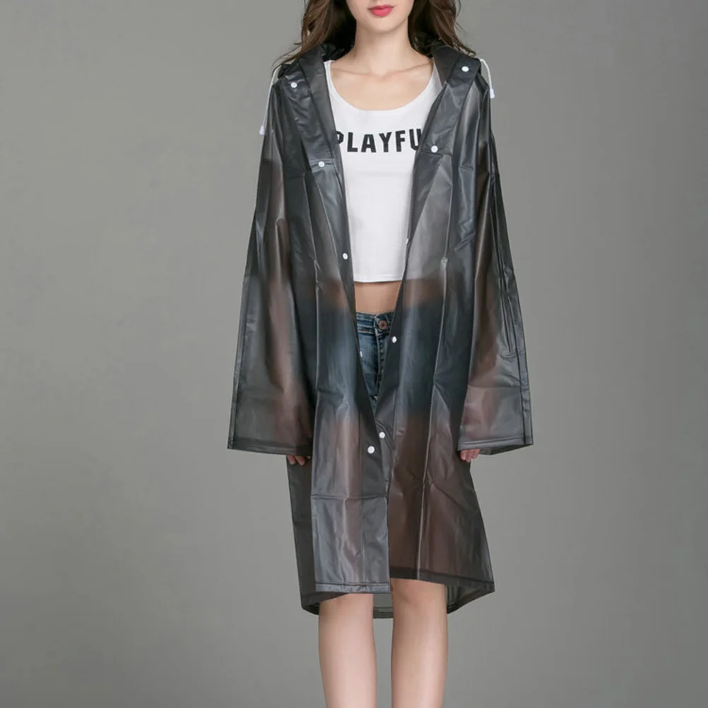 

Waterproof Raincoat Portable Reusable with Hood Conjoined Poncho Raincoats Miss Outdoor Hiking Adult