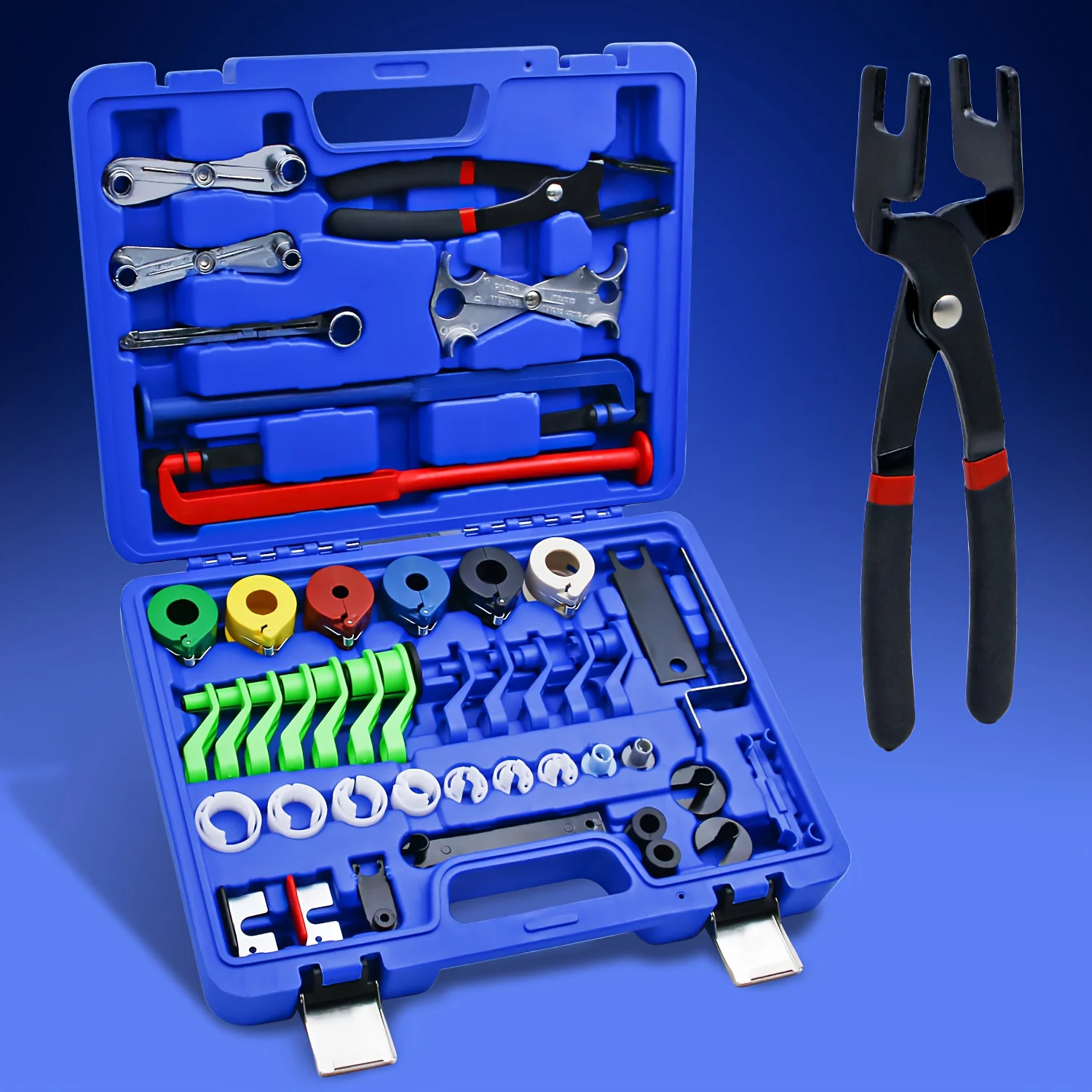 

39PCS Car AC Fuel Line Disconnect Removal Tool Set with Storage Box, Fuel Line Disconnect Tool Set with AC Disconnect Pliers