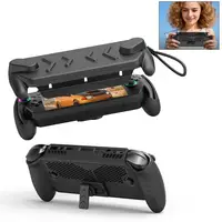 Para JYS para ROG Ally/X TPU funda protectora de mano cobertura completa con cubierta superior soporte transpirable y ajustable